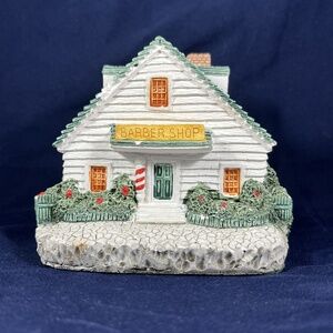 Ron Gorden Design Barbershop White Green Red Miniature Display 1987 Collectible